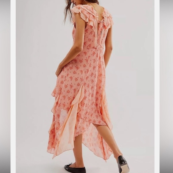 Free People Joaquin Maxi Dress in Peach NWT XL - Picture 4 of 5